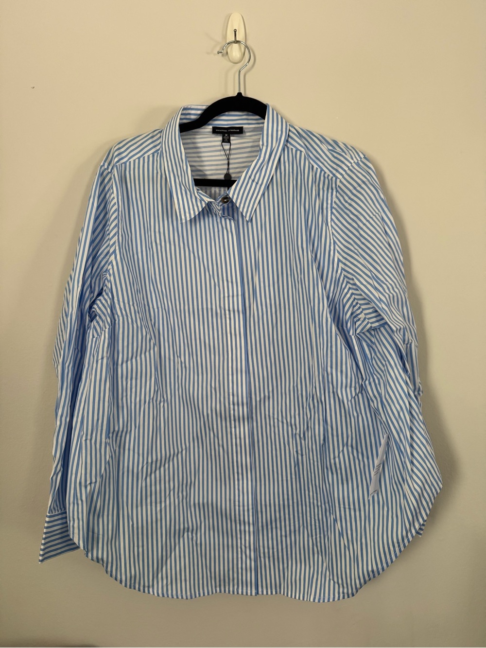 NWT Universal Standard Blue & White Striped Women's Blouse